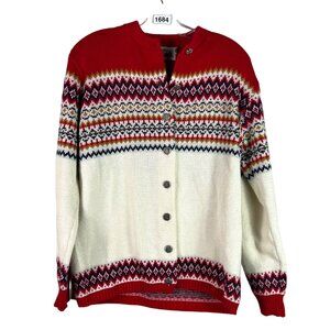 🟣🟣🟣 Woolwich Vintage 42 Button Down Christmas  Sweater Cardigan